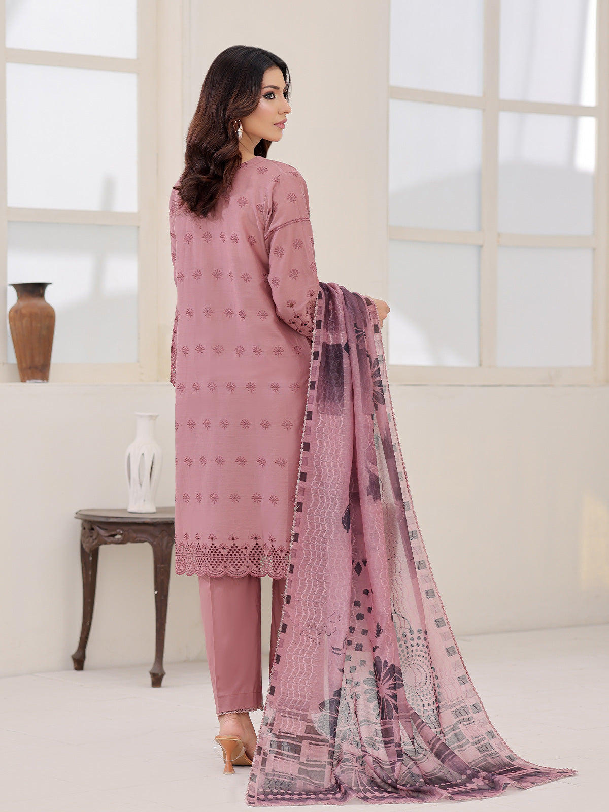 3Pc ChickenKaari Pret Suit Lawn Dark Brown - OWE3P-2601015