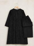 2Pc Embroidered Pret Shirt & Trouser Dyed Cambric Black - OWE2P-2503020