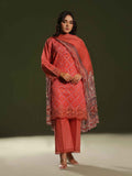 3Pc Embroidered Pret Suit Cambric Orange - OWE3P-2411011