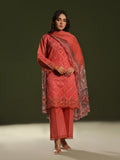 3Pc Embroidered Pret Suit Cambric Orange - OWE3P-2411011