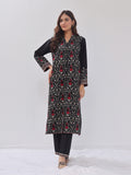 2Pc Embroidered Pret Shirt Trouser Cotton Silk Black - OWE2PG-2405035
