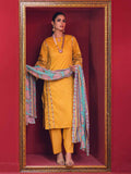 3Pc Embroidered Suit Pret Jacquard Mustard - OWE3P-2211038