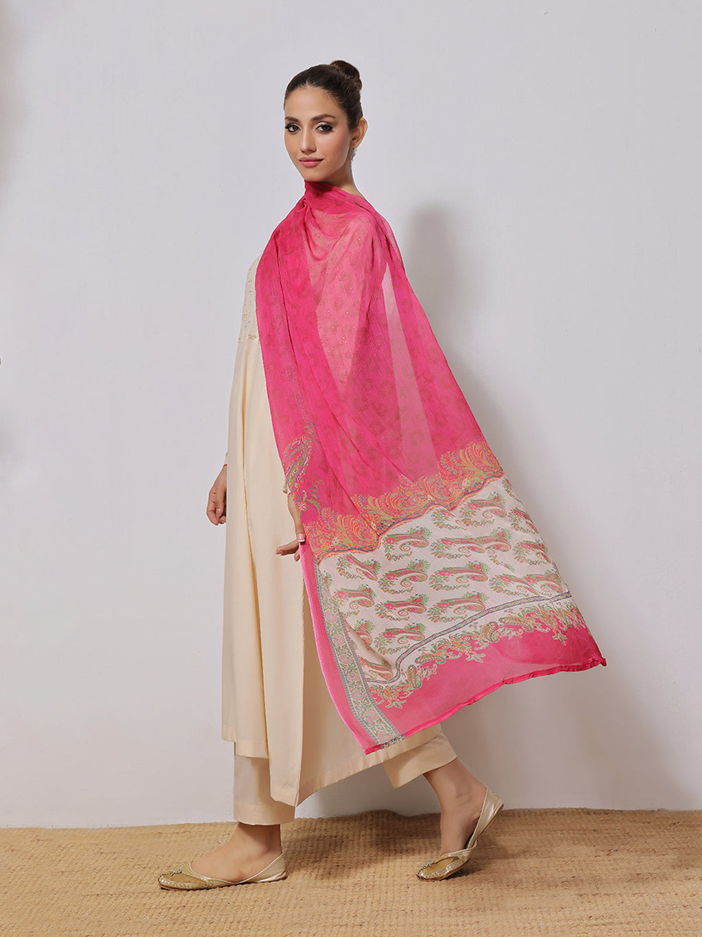 3Pc Embroidered Suit Pret Lawn Off White - OWE3PG-2310022