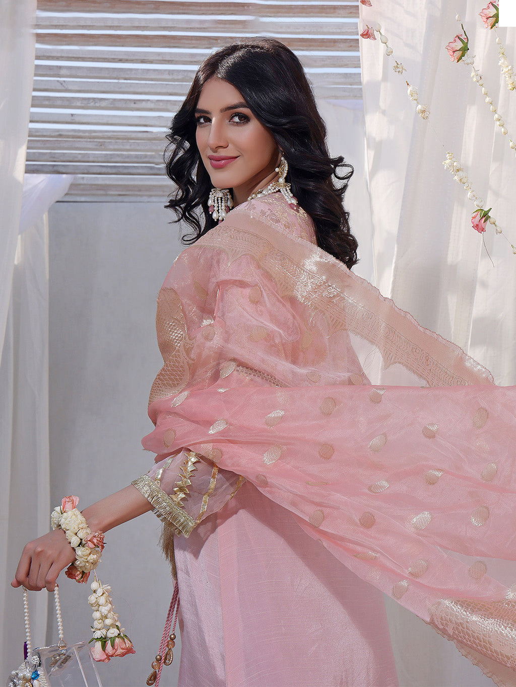 3Pc Formal Suit Pret Raw Silk Pink - OW3P-2207023