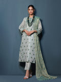 2Pc Embroidered Pret Shirt Dupatta Masoori Green - OWE2P-2211009