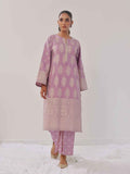 2Pc Printed Pret Shirt Trouser Cambric Lilac - OW2P-2408020