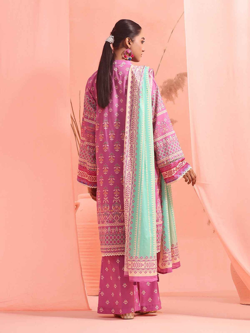 3Pc Printed Suit Pret Lawn Lavender - OW3P-2401019