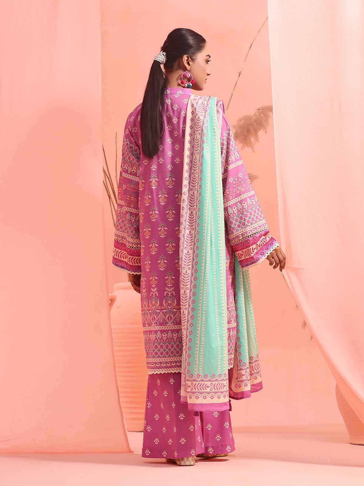 3Pc Printed Suit Pret Lawn Lavender - OW3P-2401019