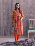 1Pc Printed Pret Kurti Lawn Maroon - OWKT-2301006