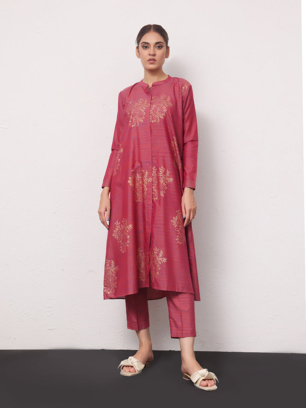 1Pc Printed Pret Kurti Yarn Dyed Atishi - OWKTG-2306013-1
