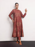 1Pc Printed Pret Kurti Yarn Dyed Rust - OWKTG-2306013