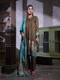 2Pc Printed Pret Shirt Dupatta Linen Brown - OWL2P-2209019