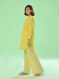 2Pc Printed Pret Shirt Trouser Lawn Yellow - OW2P-2505027