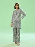 2Pc Printed Pret Shirt Trouser Lawn Light Grey - OW2P-2505021