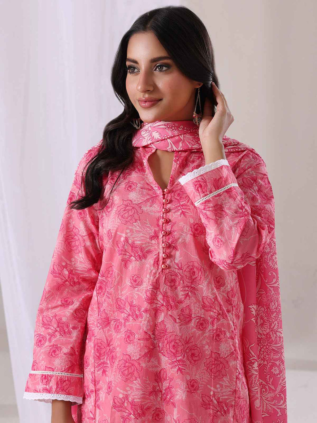 3Pc Printed Pret Suit Lawn Pink - OW3P-2505018