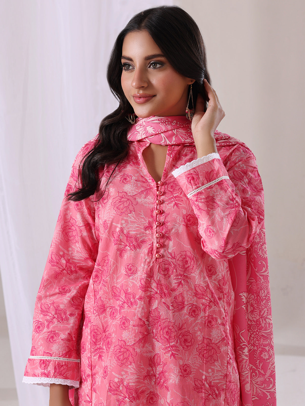 3Pc Printed Pret Suit Lawn Pink - OW3P-2505018