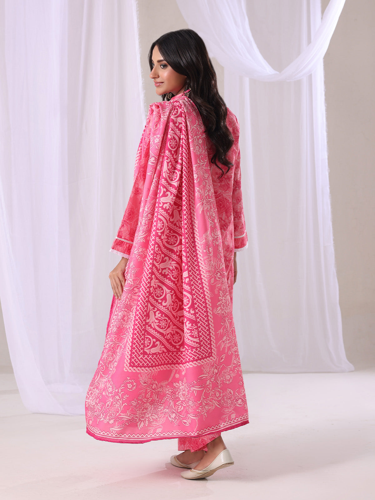 3Pc Printed Pret Suit Lawn Pink - OW3P-2505018