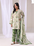 3Pc Printed Unstitched Suit Lawn Green - OL3P-6388-A