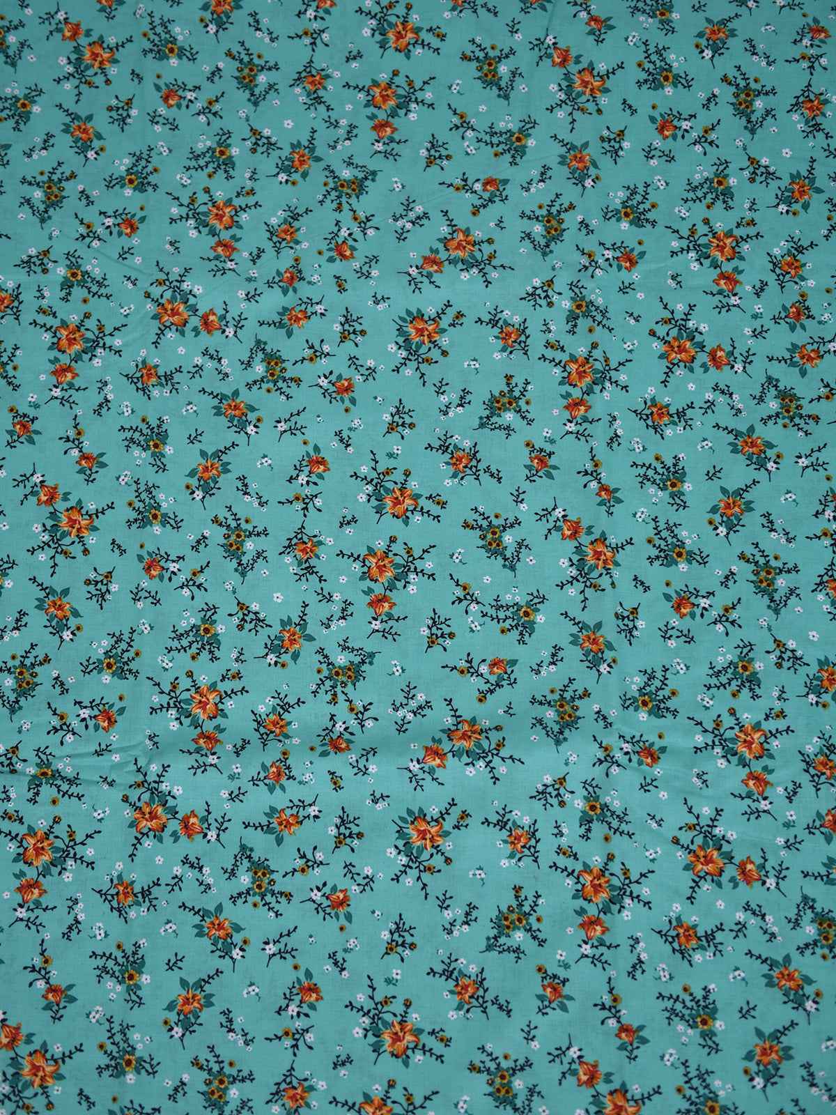 2Pc Printed Unstitched Shirt Trouser Lawn Green - OL2P-6448-A