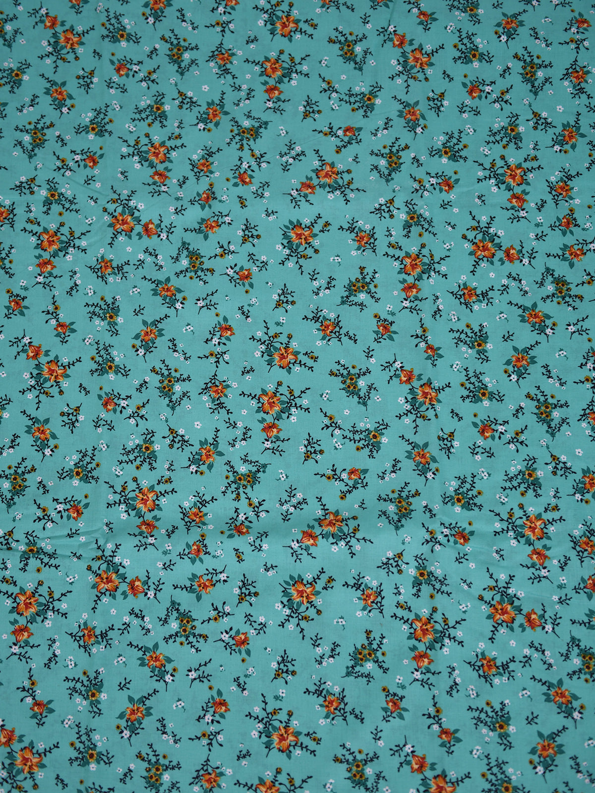 2Pc Printed Unstitched Shirt Trouser Lawn Green - OL2P-6448-A
