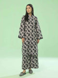 1Pc Printed Unstitched Kurti Swiss Lawn Beige & Black - OLK-6163-B