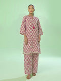 1Pc Printed Unstitched Kurti Lawn Pink - OLK-6293-A