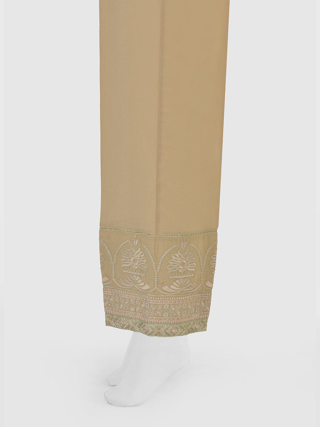 Women Beige Lawn Trouser - OWESP-2301029-1