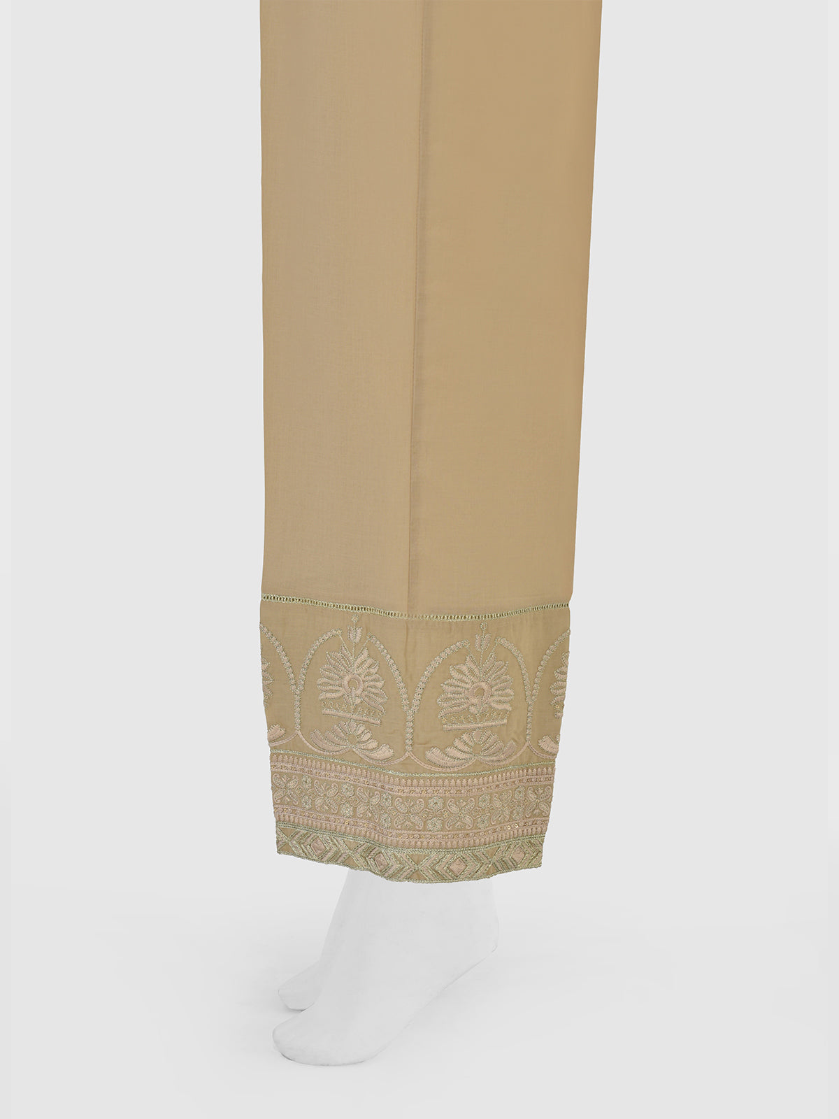 Women Beige Lawn Trouser - OWESP-2301029-1