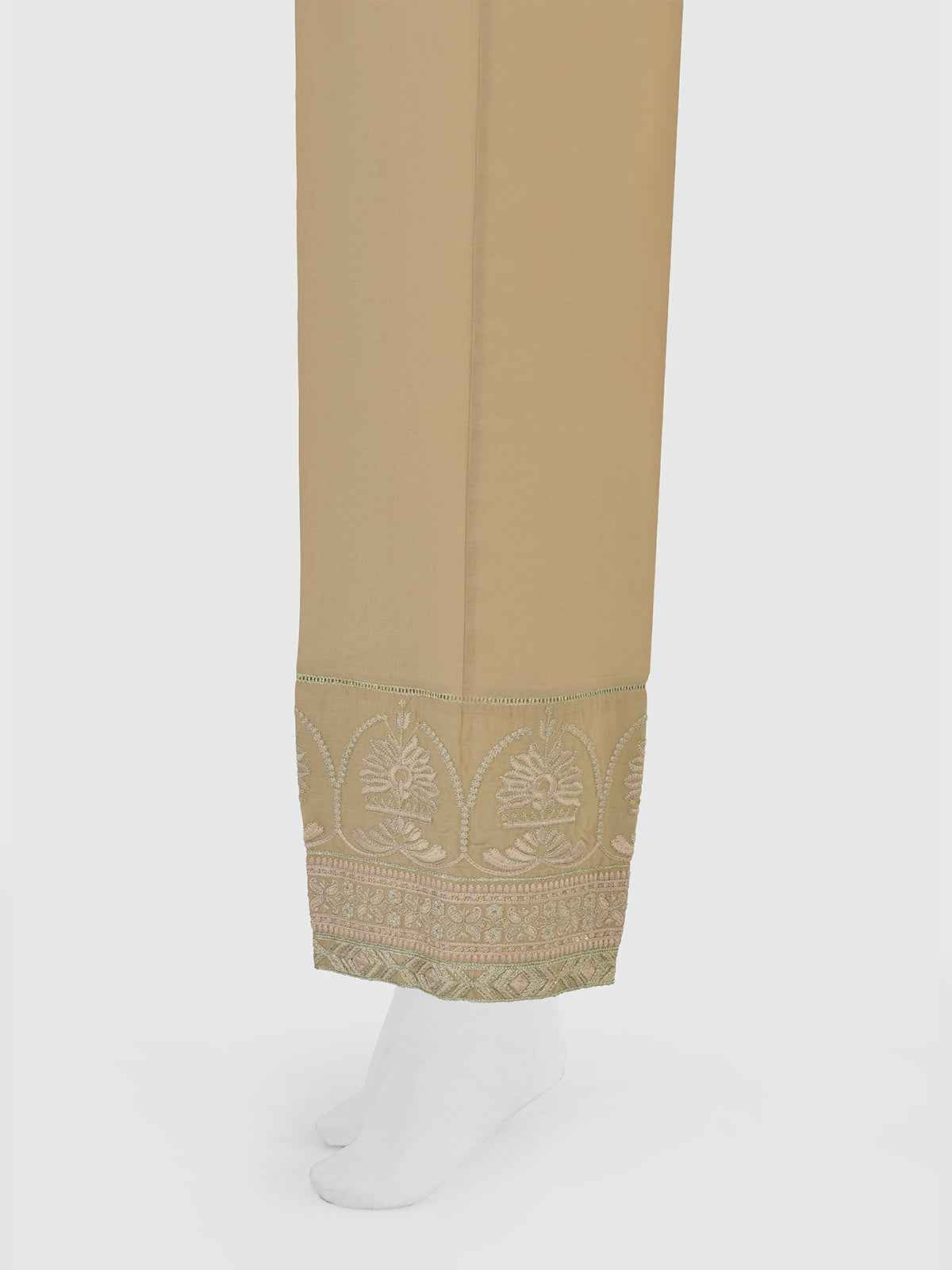 Women Beige Lawn Trouser - OWESP-2301029-1