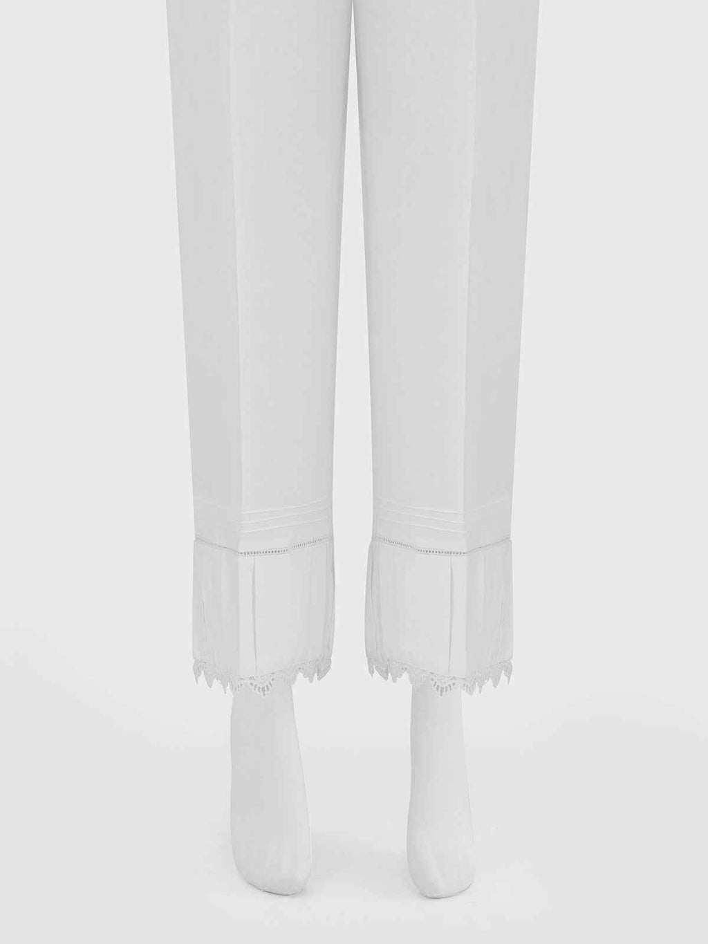 Women White Lawn Trouser - OWSP-2203010