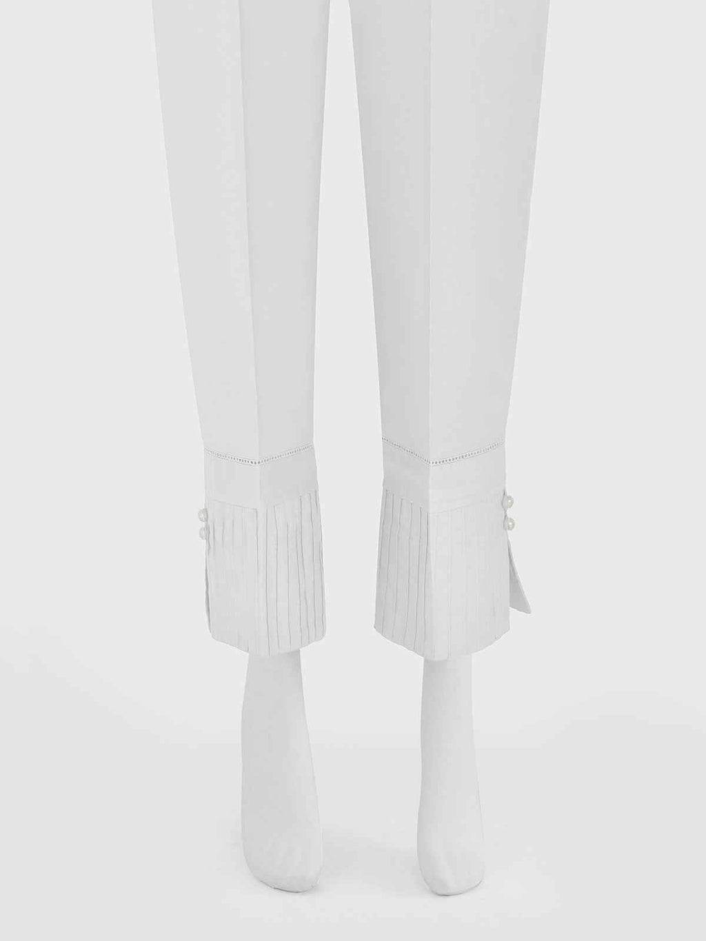 Women White Lawn Trouser - OWSP-2206037