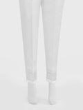 Women White Silk Blend Trouser - OWCP-2208029-1