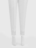 Women White Silk Blend Trouser - OWCP-2208029-1