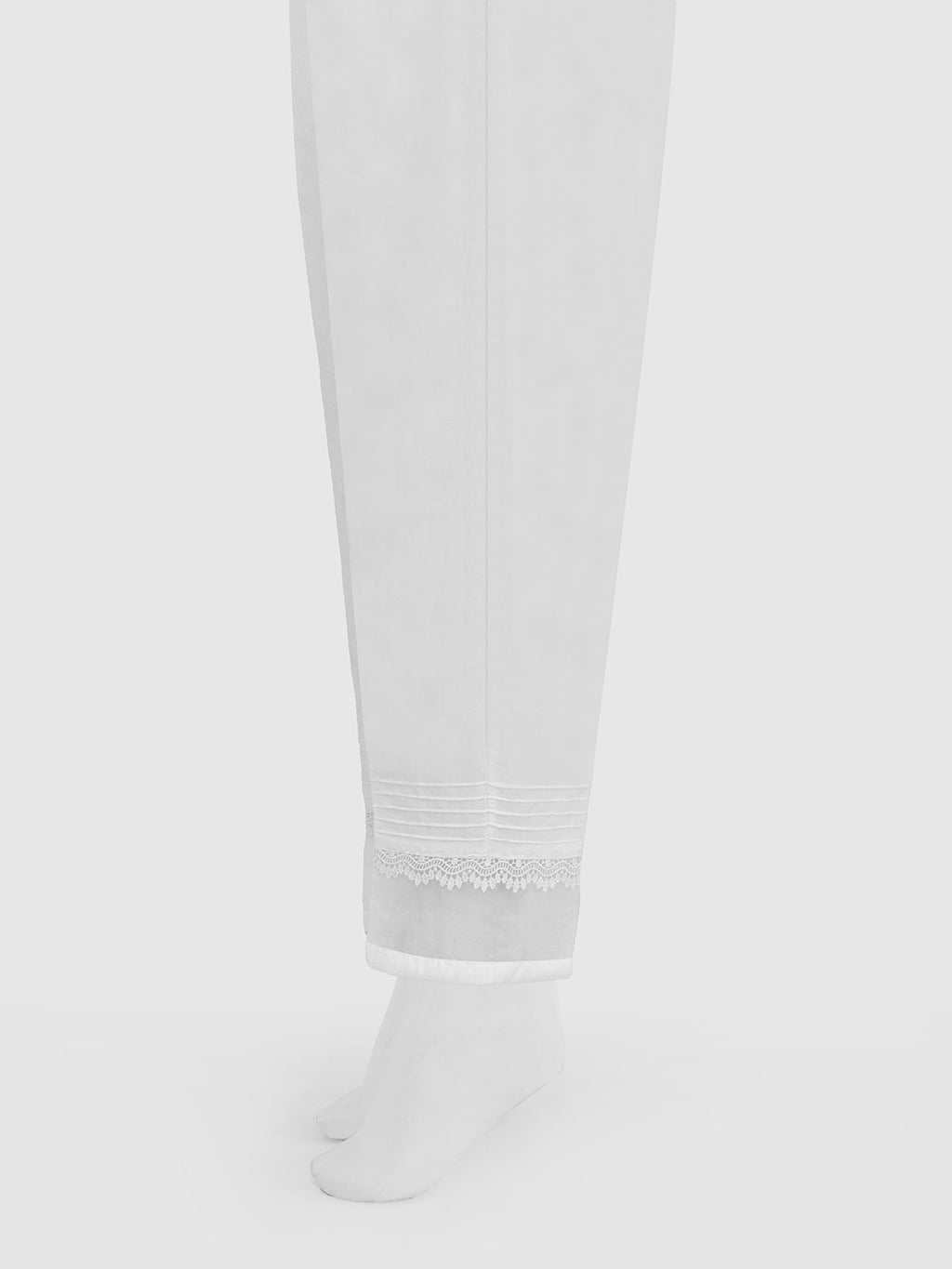 Women White Silk Blend Trouser - OWCP-2208029-1