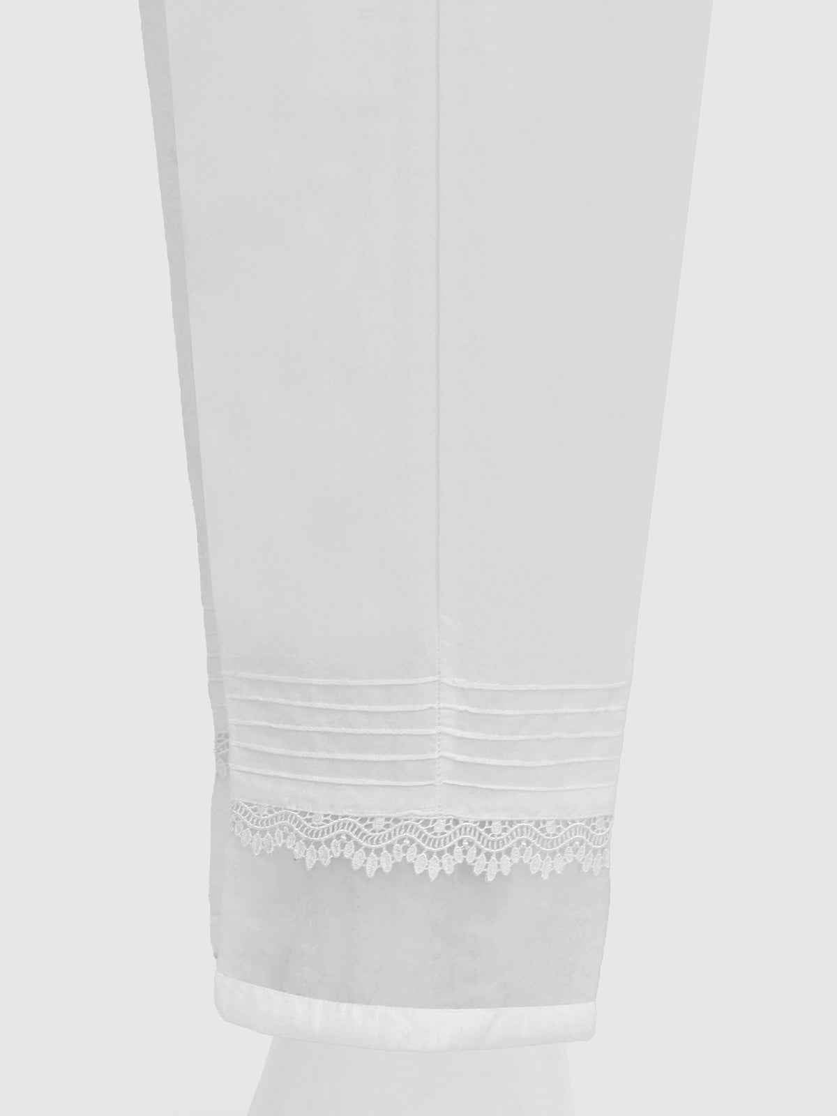 Women White Silk Blend Trouser - OWCP-2208029-1