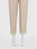 Women Beige Silk Blend Trouser - OWSP-2208030-2