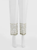 Women White Lawn Trouser - OWESP-2301029