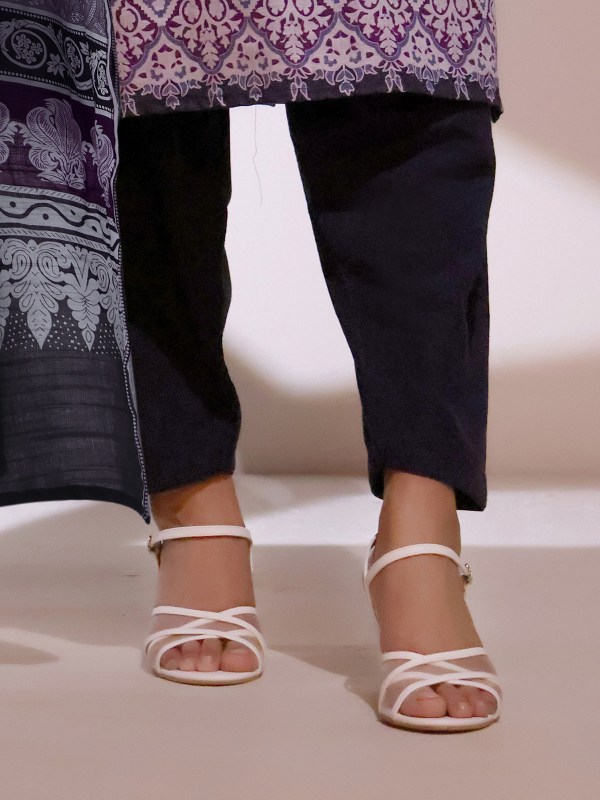 Women Navy Blue Khaddar Trouser - OWKSP-2209014-A