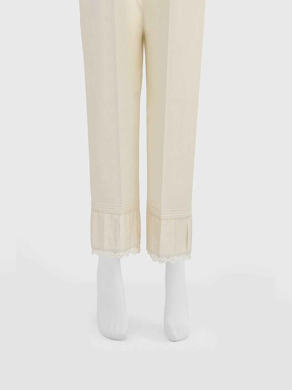Women Off White Lawn Trouser - OWSP-2203010-1