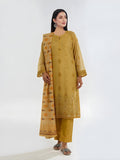3Pc Embroidered Pret Suit Organza Net Slub Yellow - OWE3P-2601007