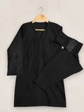 2Pc Embroidered Pret Shirt & Trouser Dyed Cambric Black - OWE2P-2503019