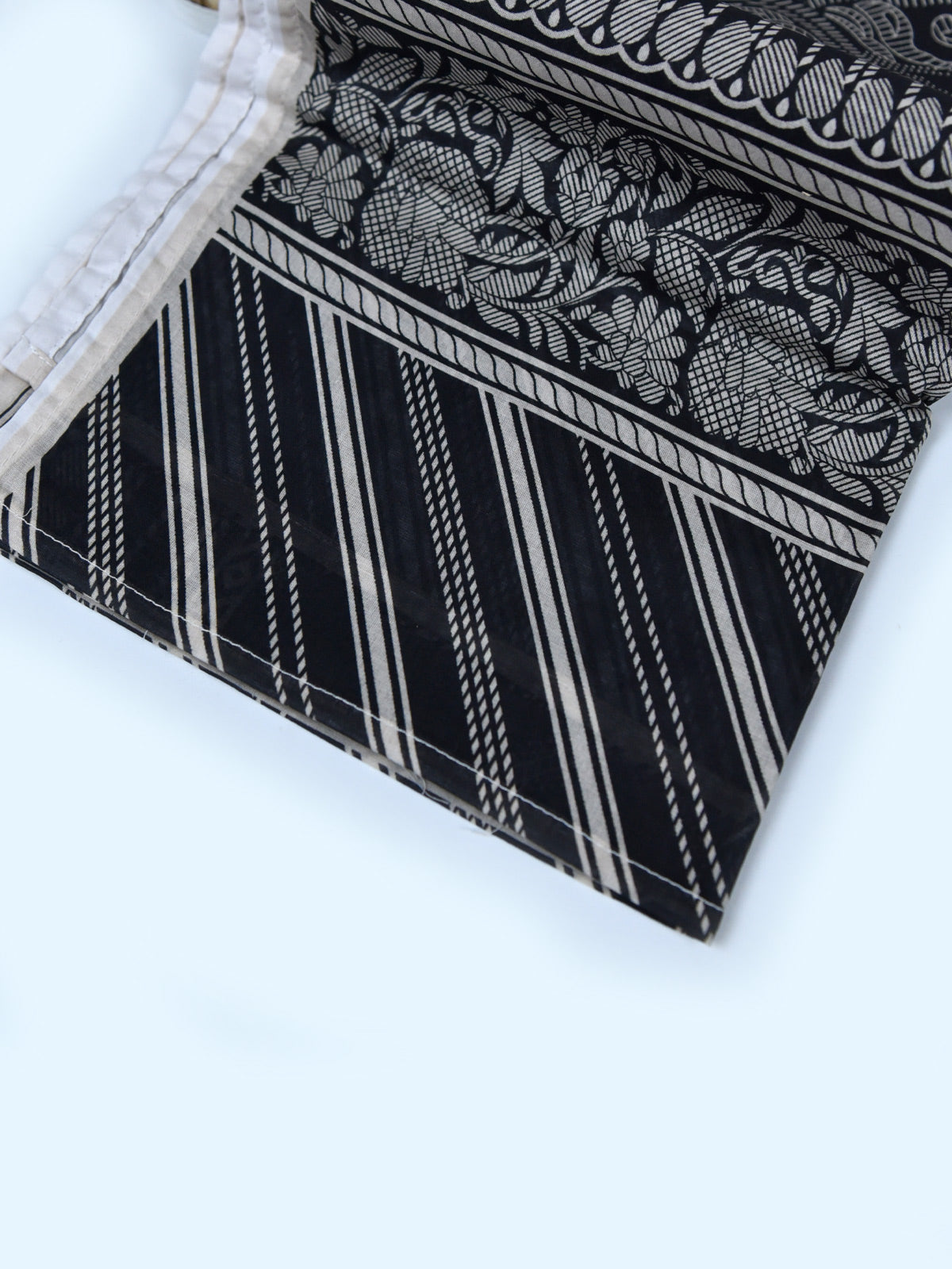 1Pc Printed Pret Dupatta Lawn Dark Grey - OWDT-2411037