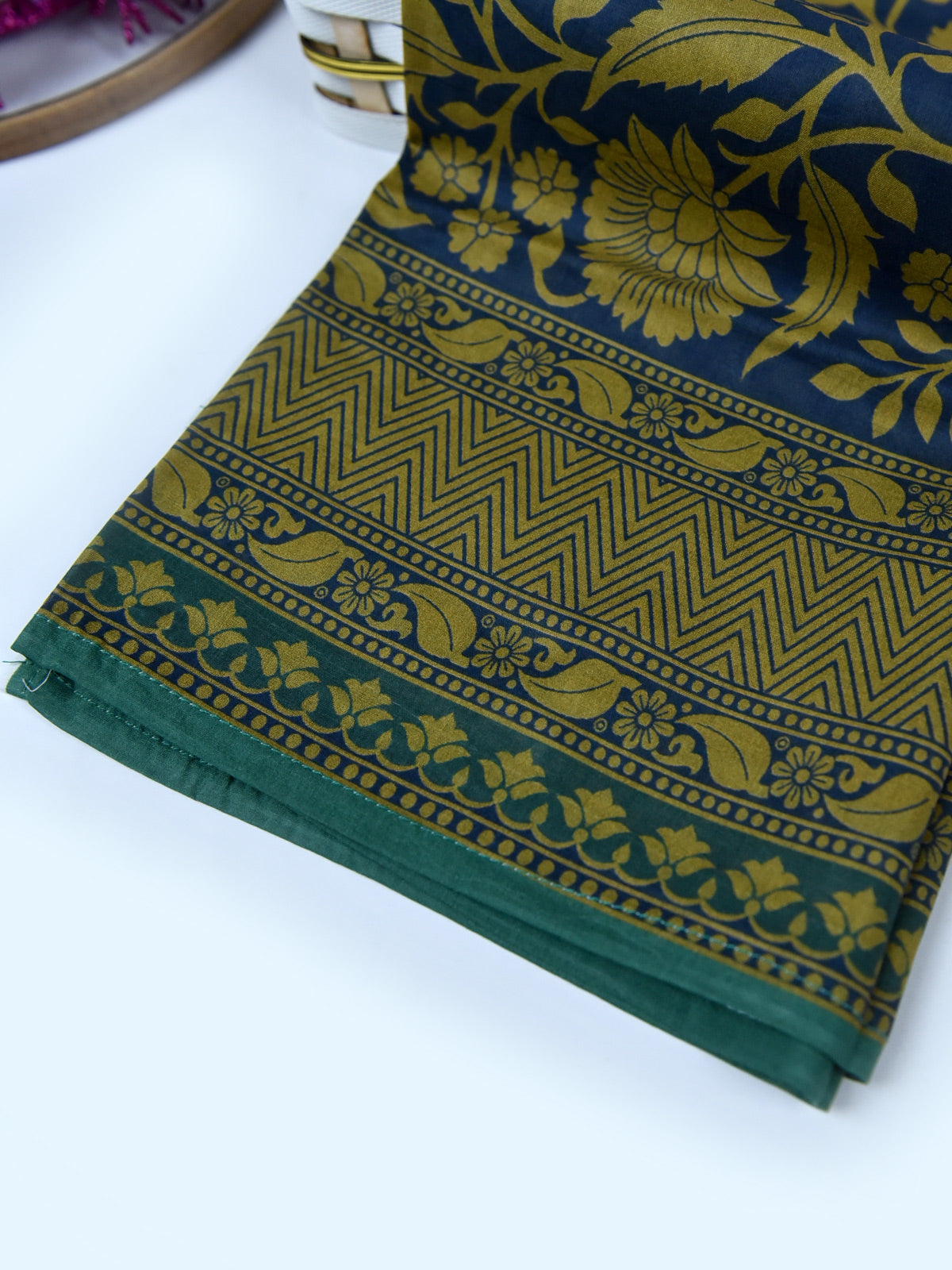 1Pc Printed Pret Dupatta Lawn Mehandi - OWDT-2411037