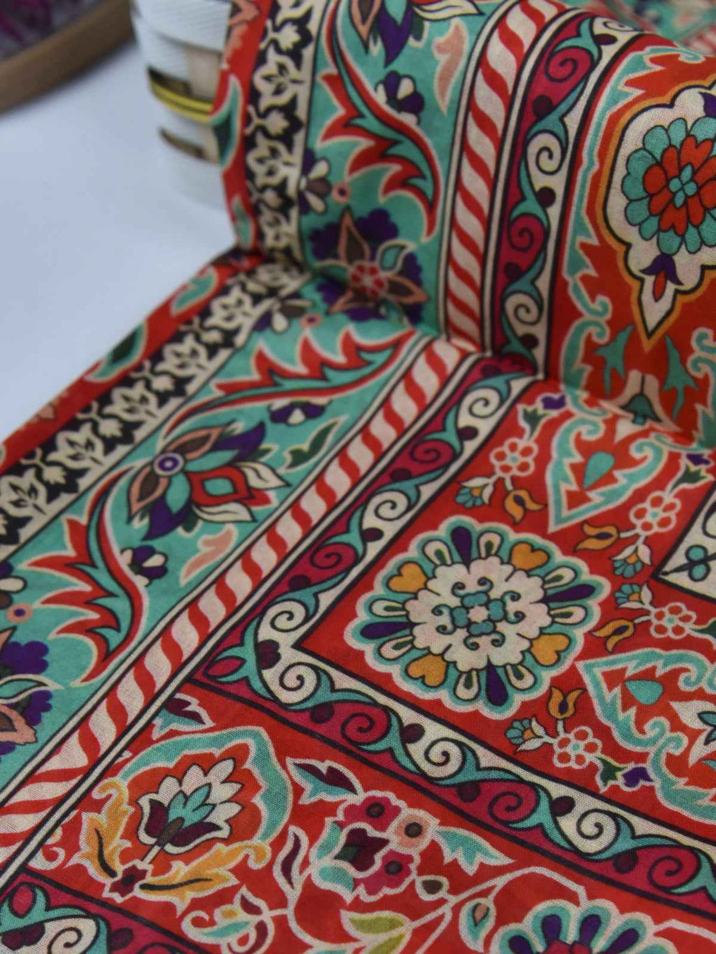 1Pc Printed Pret Dupatta Lawn Orange - OWDT-2411037