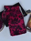 1Pc Printed Pret Dupatta Lawn Pink & Black- OWDT-2504019