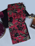 1Pc Printed Pret Dupatta Lawn Pink & Black - OWDT-2504019