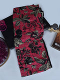 1Pc Printed Pret Dupatta Lawn Pink & Black - OWDT-2504019