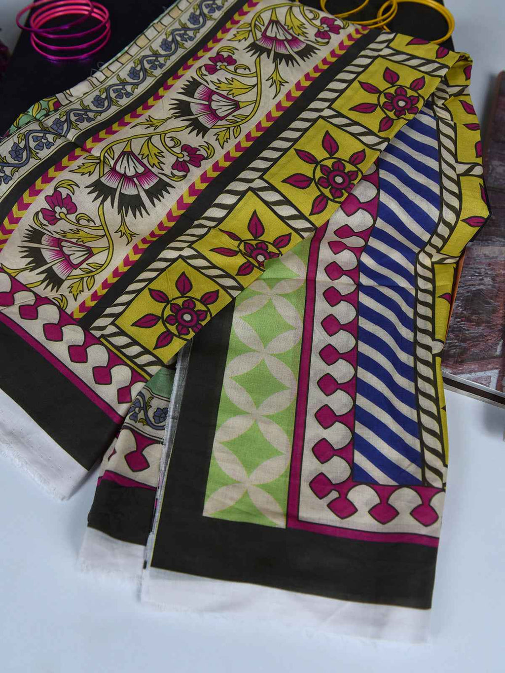 1Pc Printed Pret Dupatta Lawn Multi - OWDT-2504020-9