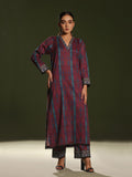 2Pc Printed Pret Shirt Trouser Cambric Maroon - OW2P-2411004