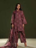3Pc Printed Pret Suit Cambric Brown - OW3P-2411020